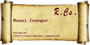 Rossi Csongor névjegykártya